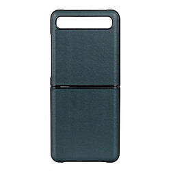 Coque en cuir véritable + TPU vert pour votre Samsung Galaxy Z Flip