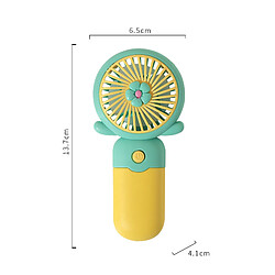 (Jaune) Mini Ventilateur Usb Rechargeable Suspendu à La Corde Conception De Fleurs Portable Adaptée Aux Voyages