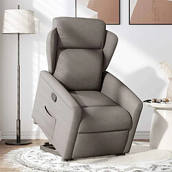 vidaXL Fauteuil inclinable taupe tissu