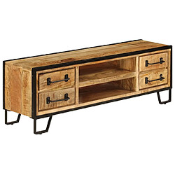 Acheter Maison Chic Meuble TV scandinave - Banc TV pour salon avec tiroirs 120 x 30 x 40 cm Bois massif de manguier -MN20743