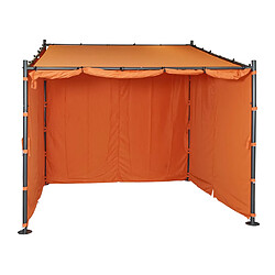 Mendler Jeu de 4 parois latérales pour pergola HWC-A22, parois latérales de remplacement, 3x3m polyester ~ terre-cuite