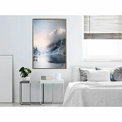 Paris Prix Affiche Murale Encadrée Winter in the Mountains 40 x 60 cm Or