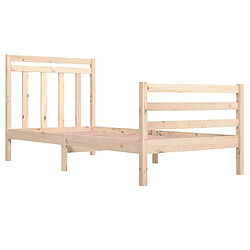 Avis vidaXL Cadre de lit sans matelas 100x200 cm bois massif