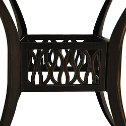 Avis vidaXL Table de jardin Bronze 90x90x74 cm Aluminium coulé