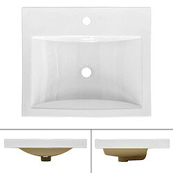 Avis Vasque avec vidage sans trop-plein 69x46x13 cm Blanc en céramique ML-Design