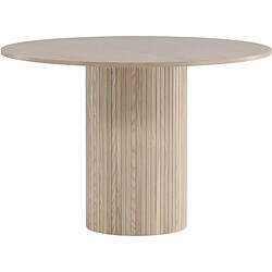 Venture Home Table ronde en MDF Bianca 110 cm naturel.