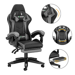 Avis RATTANTREE Chaise de Gaming avec Repose-Pied, Chaise Gaming Racing, Dossier Inclinable à 155, Avec support lombaire, Fauteuil gamer Ergonomique, Siege Gaming avec Appui-tête, Noir Gris