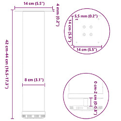 vidaXL Pieds de table basse 4 pcs blanc 42-44 cm acier pas cher