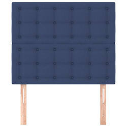 Avis Maison Chic Lot de 2 Têtes de lit design Bleu pour chambre - Décoration de lit 80x5x78/88 cm Tissu -MN30821