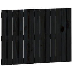 vidaXL Tête de lit murale Noir 82,5x3x60 cm Bois massif de pin