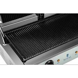 Avis Helloshop26 Machine à panini nervurée double - 2 x 1.800 watts acier inox professionnel 3614037