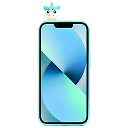 Coque en silicone flexible, motif de dessin animé en 3D, anti-chute pour votre iPhone 14 - Cheval mignon