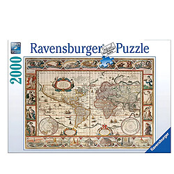 Ravensburger Puzzle Premium de 2000 Pièces Softclick Thème Carte du Monde de l'Année 1650 Multicolore