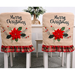 Avis C372 2PCS Christmas Christmas Fleur Chaise de chaise en linge Home Décoration Chaise PROTECTION CAP Accueil Décoration de vacances de Noël