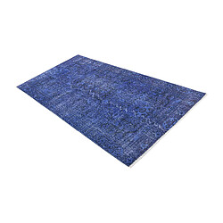 Avis Vidal Tapis de laine 198x99 Bleu Ultra Vintage