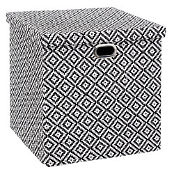 Five Simply Smart Boîte de rangement 31 x 31 cm couvercle Blanc/noir - FIVE