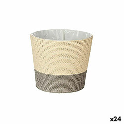 Ibergarden Cache-pot Gris Corde Plastique 19,5 x 16,5 x 19,5 cm (24 Unités)