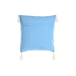 Avis Coussin DKD Home Decor Bleu Polyester Coton Aluminium Blanc (40 x 15 x 40 cm)