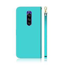 Avis Wewoo Housse Coque Etui à rabat horizontal en surface miroir avec pour Sony Xperia 1 et logements cartesporte-monnaie et lanière Vert menthe