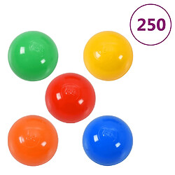 vidaXL Balles de jeu 250 pcs multicolore