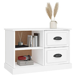 Avis vidaXL Meuble TV blanc 73x35,5x47,5 cm bois d'ingénierie