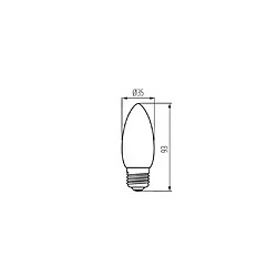 Kanlux Ampoule LED 6W E27 C35 810lm 320° (60W) Ø35 - Blanc Naturel 4000K