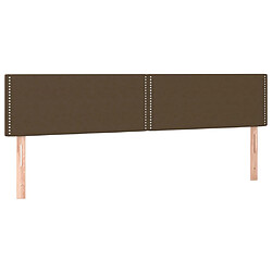 Avis vidaXL Tête de lit à LED Marron Foncé 180x5x78/88 cm Tissu