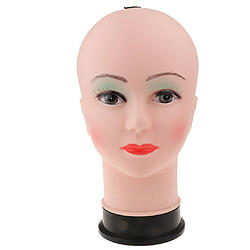 Pvc femelle mannequin chauve tête modèle perruque faisant chapeau lunettes présentoir 2 #