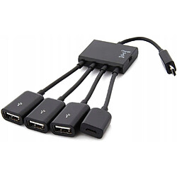 GUPBOO HUB 3x USB 1x MicroUSB Tablette PC ANDROID OTG Souris,JL706