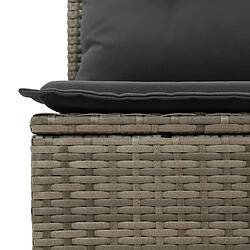 Avis vidaXL Salon de jardin avec coussins 7 pcs gris clair résine tressée