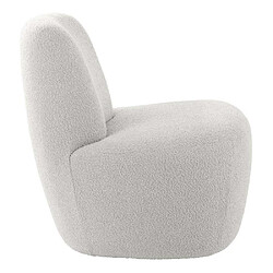 Avis LEITMOTIV Chaise lounge en tissu bouclette Ada blanc.