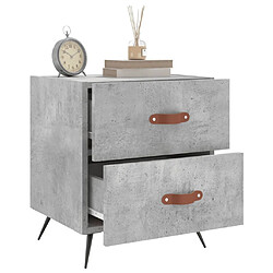 Avis Maison Chic Tables de chevet 2pcs - Table basse Table de nuit - gris béton 40x35x47,5cm bois d’ingénierie -MN99828