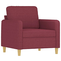 Avis vidaXL Fauteuil avec repose-pied Rouge bordeaux 60 cm Tissu