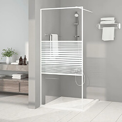 vidaXL Paroi de douche Blanc 90x195 cm Verre ESG transparent