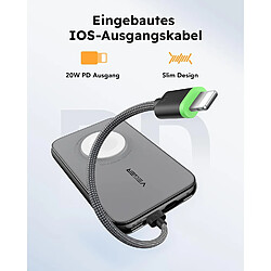 SANAG 10000Mah Batterie Externe Avec Câble Intégré Pour Iphone Apple Watch Samsung Huawei Etc.,20W Pd Charge Rapide Mini Power Bank 4 Entrées 3 Sorties(Câble Usb C To L/L To Usb C)