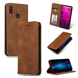 Wewoo Housse Coque Étui en cuir avec rabat horizontal magnétique Business Skin Feel rétro pour Xiaomi Redmi 7 / Redmi Y3 Marron