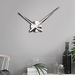 Wewoo Horloge murale Bricolage créatif en acier inoxydable décoration de bureau argent