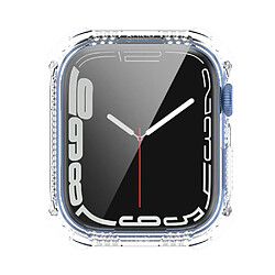 Coque en TPU Décor rhinestone, électroplaqué, motif losanges, transparent pour votre Apple Watch Series 7 41mm