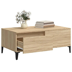 Maison Chic Table basse,Table Console Table d'appoint, Table pour salon Chêne sonoma 90x50x36,5 cm Bois d'ingénierie -MN62690 pas cher