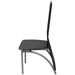 Acheter Maison Chic Lot de 6 Chaises à manger,Chaise pour cuisine noir similicuir -MN78420