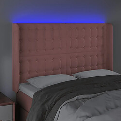 Acheter Maison Chic Tête de lit scandinave à LED,meuble de chambre Rose 147x16x118/128 cm Velours -MN17814