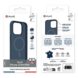 Acheter Muvit Coque de Protection pour iPhone 15 Pro Max Renforcée 2M MagSafe Bleu