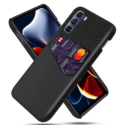 Coque en TPU antichoc avec porte-carte noir pour votre Motorola Edge S30