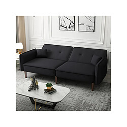 Habitat Et Jardin Canapé droit convertible Caspian - Noir pas cher