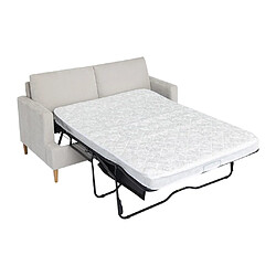 Vente-Unique Canapé 3 places convertible en tissu beige COPONA pas cher