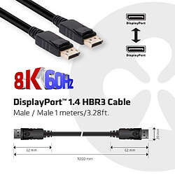 Club 3D CLUB3D DisplayPort 1.4 HBR3 Cable 1m/3.28ft Male/Male 8K60Hz