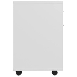 Acheter vidaXL Armoire à roulettes Blanc 45x38x54 cm Bois d’ingénierie