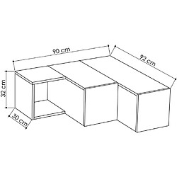 Avis Hanah Home Meuble TV en aggloméré blanc Compact.