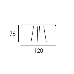 Avis Inside 75 Table repas PRISMA 6 couverts 120 x 120 x 76 cm pied métal noir plateau céramique blanc