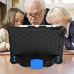 Acheter Wewoo Coque Pour iPad Air / Air 2 / Pro 9.7 / iPad 9.7 2017 / iPad 9.7 2018 Honeycomb Design EVA + PC Housse de protection antichoc à quatre coins avec sangles Noir Bleu